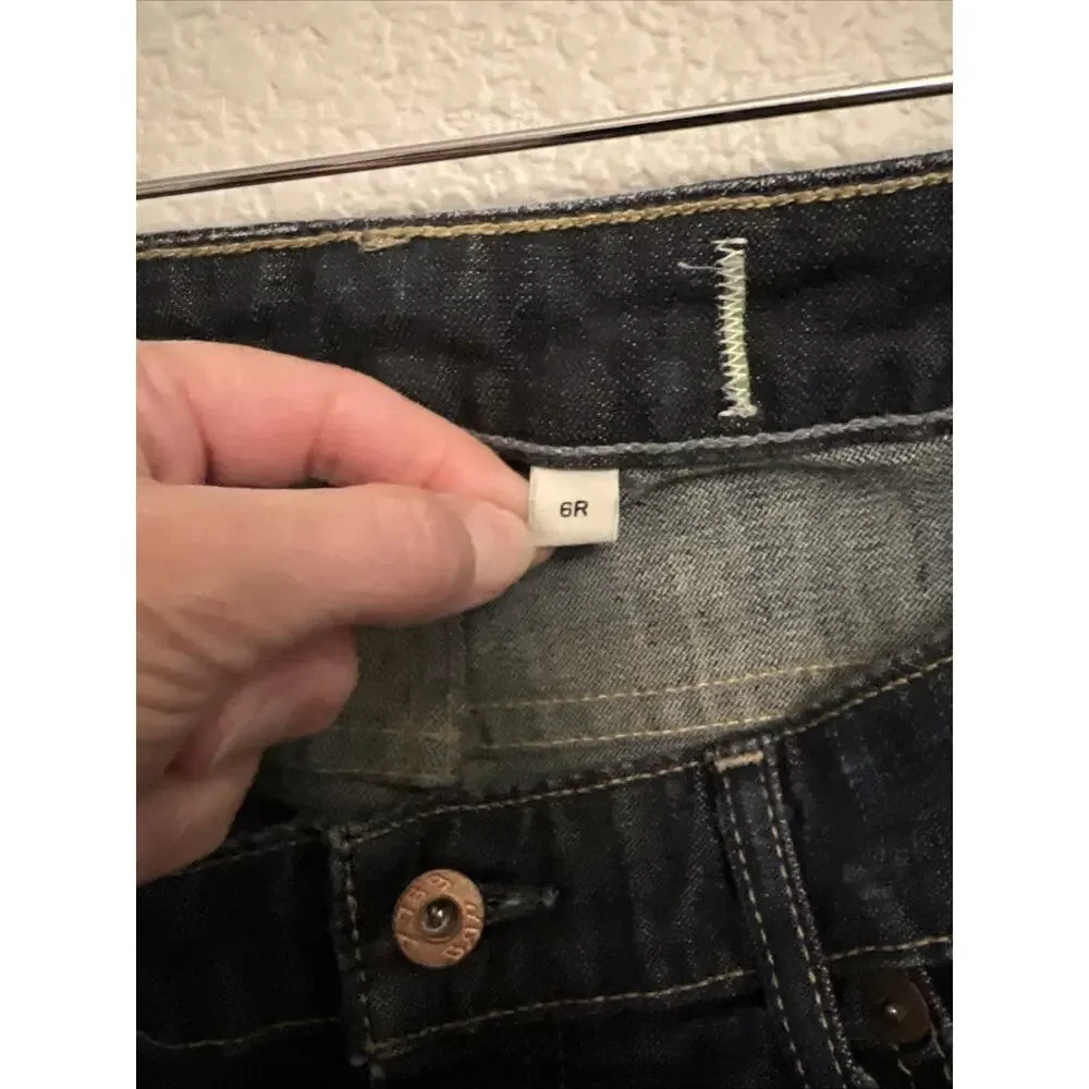 Gap Dark Wash Jeans City Stretch Academia Luxury Mid Rise Straight Leg 31 X 32 6